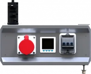 Three-phase 1-to-1 angled plug with monitoring